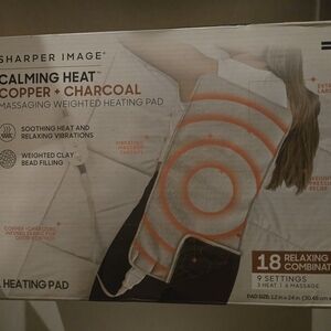 Sharper Image Copper and Gray Massaging Heating Pad